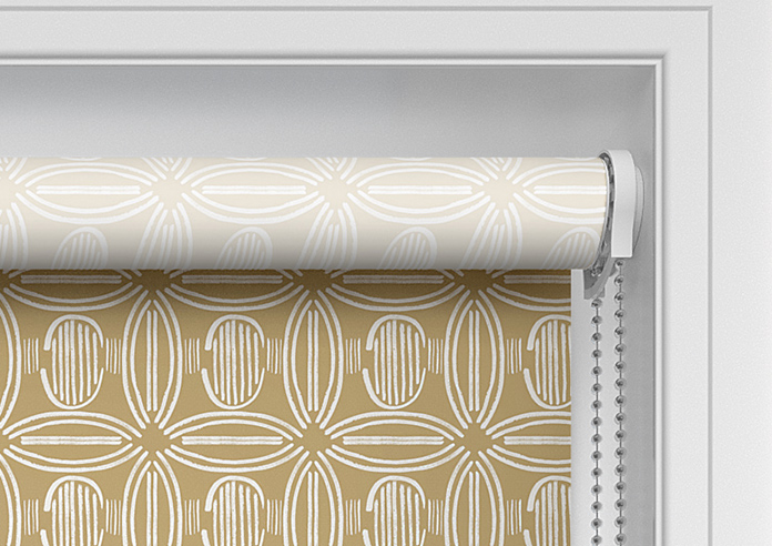Geometric Tiles, Mediterranean Yellow - Twist&Fit Roller Blind - Image 11